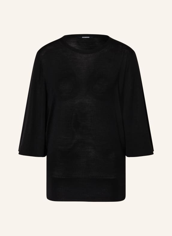 JACQUEMUS Pull LA MAILLE MANANCO à manches 3/4 NOIR
