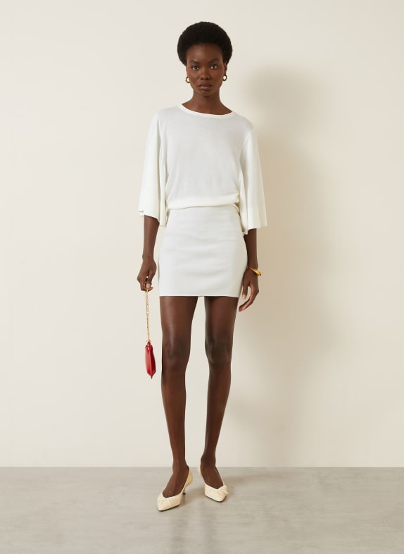 JACQUEMUS Robe en maille LA ROBE MAILLE MANANCO en laine mérinos BLANC