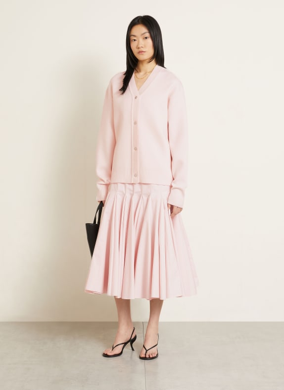 JACQUEMUS Vest LE CARDIGAN DOPPIO van merinowol ROSE CLAIR