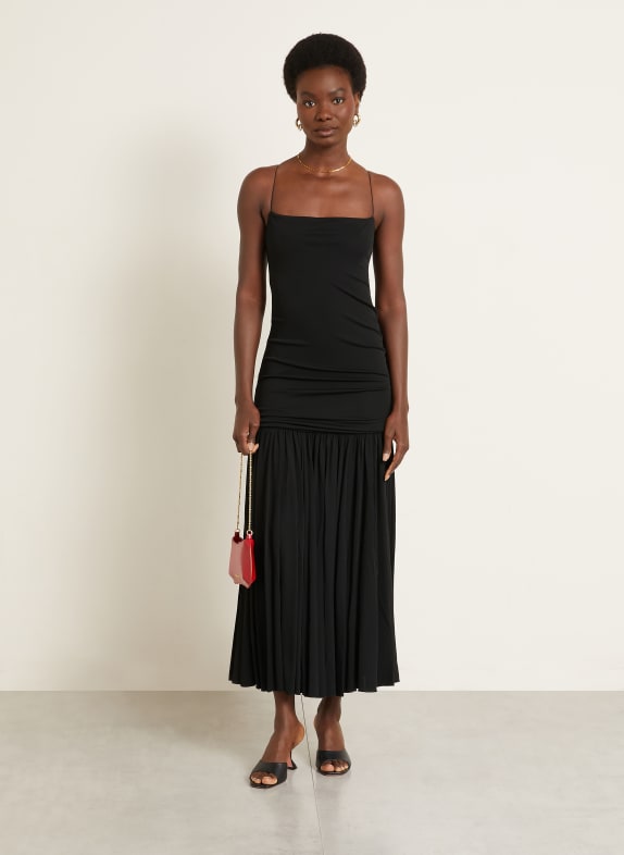 JACQUEMUS Abendkleid LA ROBE ABIHA aus Jersey SCHWARZ