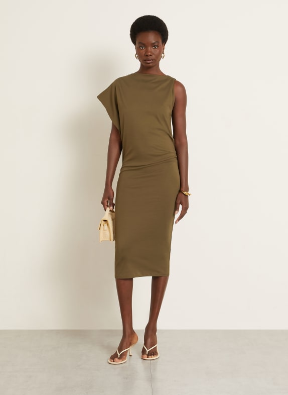 JACQUEMUS Cocktailkleid LA ROBE DRAP KHAKI