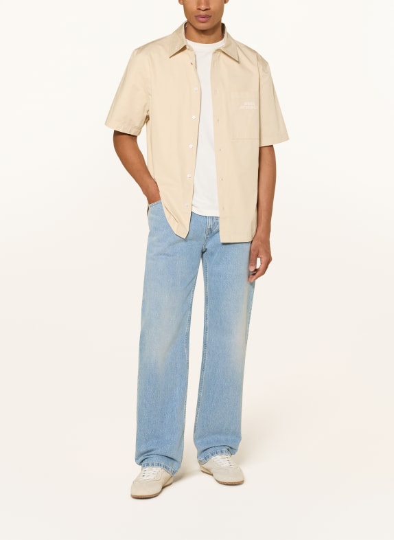 AXEL ARIGATO Kortärmad skjorta DREW Comfort Fit BEIGE