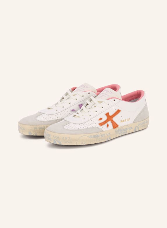 PREMIATA Sneaker PREMIUM DAVID WEISS / HELLGRAU / ORANGE
