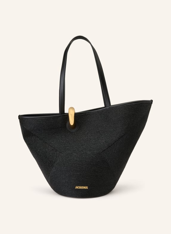 JACQUEMUS Sac cabas LE BAMBOLA NOIR / OR