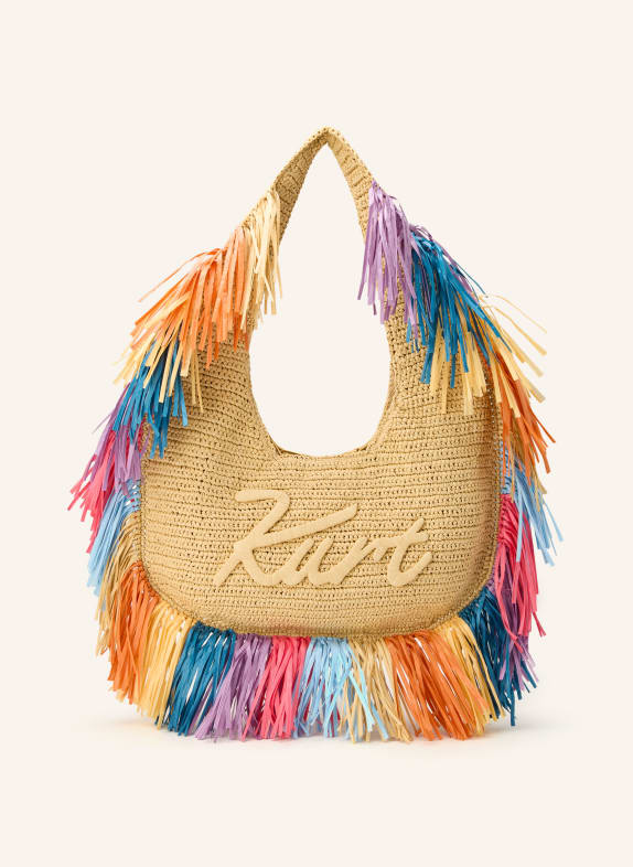 KURT GEIGER KURT LARGE drawstring bag BEIGE / PINK / LIGHT BLUE