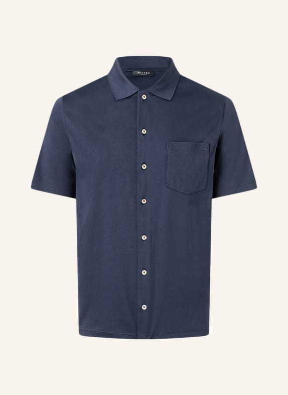 MAERZ MUENCHEN Korte mouwen shirt Regular Fit van jersey DONKERBLAUW
