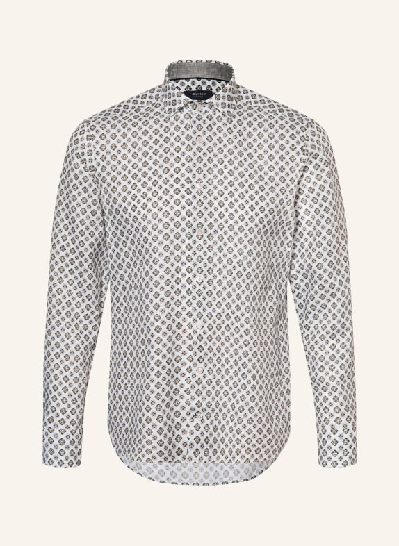 OLYMP SIGNATURE Leinenhemd casual tailored fit GRÜN / GRAU