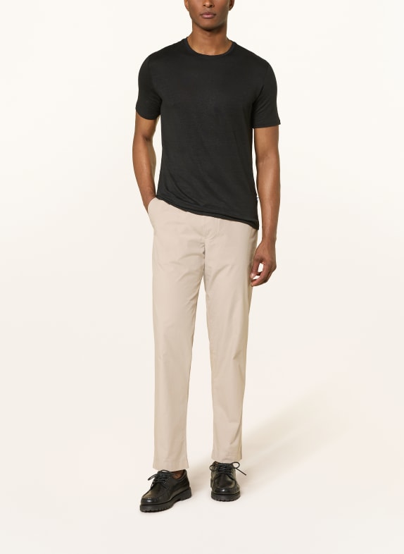 OLYMP Tricou din in NEGRU