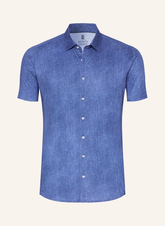 DESOTO Kurzarm-Hemd Slim Fit aus Jersey BLAU