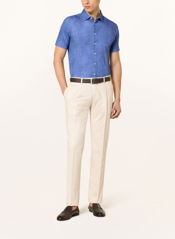 DESOTO Slim fit shirt met korte mouwen van jersey BLAUW