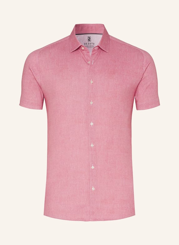 DESOTO Kurzarm-Hemd Slim Fit aus Jersey HELLROT