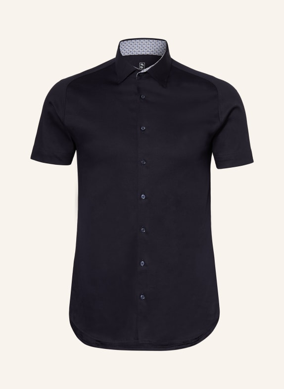 DESOTO Kurzarm-Hemd Slim Fit aus Jersey DUNKELBLAU