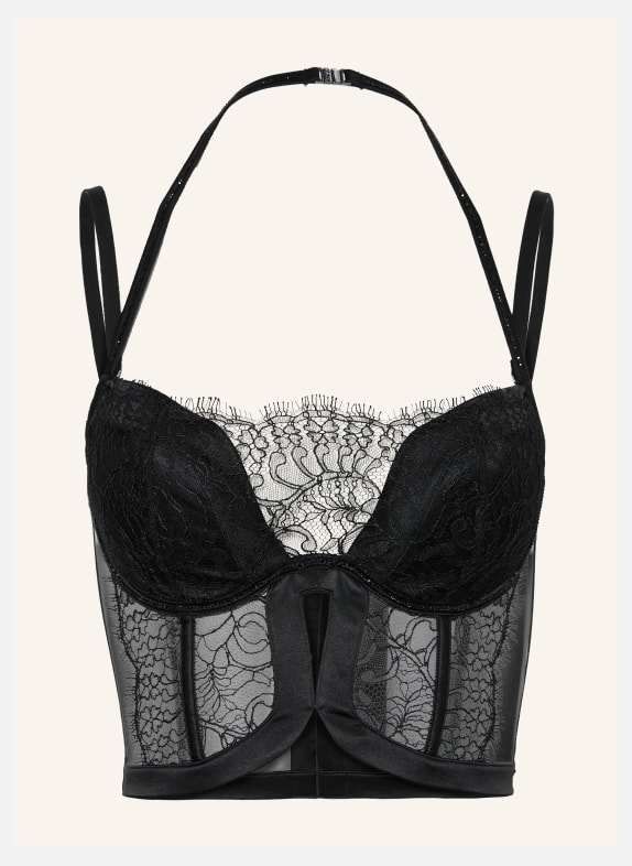 LIVY Corsage BURNING DESIRE avec pierres précieuses NOIR