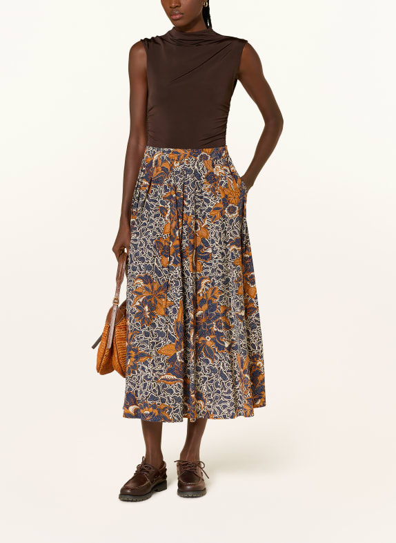 WEEKEND Max Mara Kjol UOMO MÖRKBLÅ / GRÄDDE / MÖRKORANGE