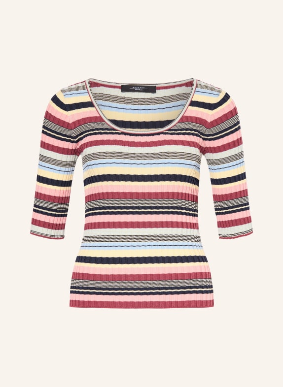WEEKEND Max Mara Pullover GUGLIA mit 3/4-Arm DUNKELROT / GELB / BLAU