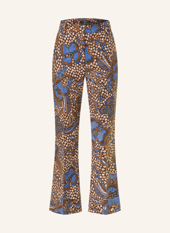 WEEKEND Max Mara 7/8-Hose ONDE DUNKELBRAUN / DUNKELBLAU / WEISS