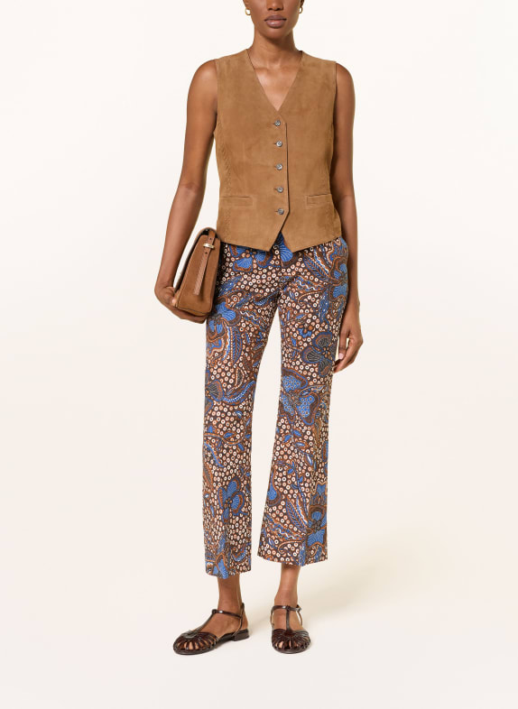 WEEKEND Max Mara 7/8-bukser ONDE MØRKEBRUN / MØRKEBLÅ / HVID
