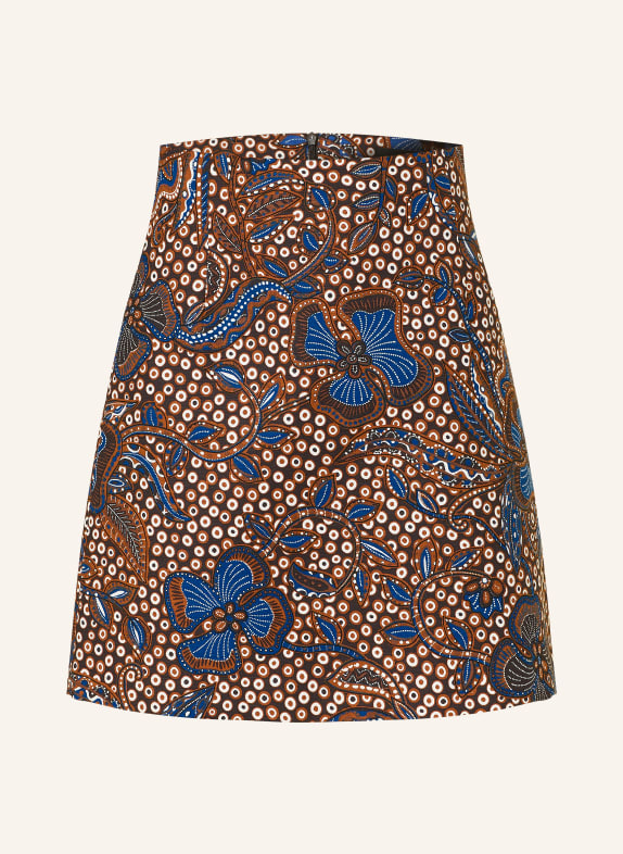 WEEKEND Max Mara Skirt FUNGO DARK BROWN / BROWN / BLUE