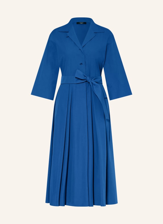 WEEKEND Max Mara PADANA shirt dress with 3/4 sleeves BLUE