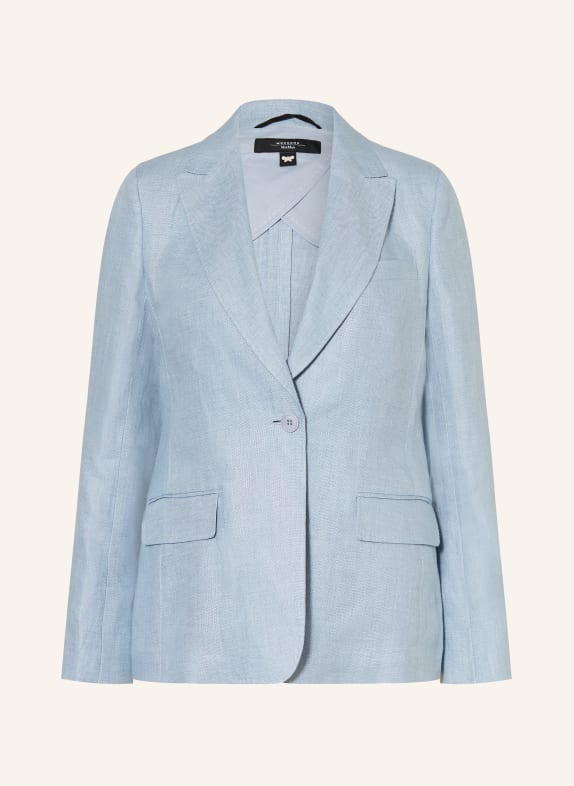 WEEKEND Max Mara Blazer en lin NALUT BLEU CLAIR
