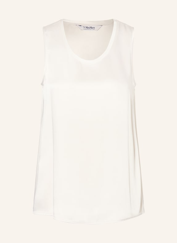 S Max Mara Top en satin ESTRI ÉCRU