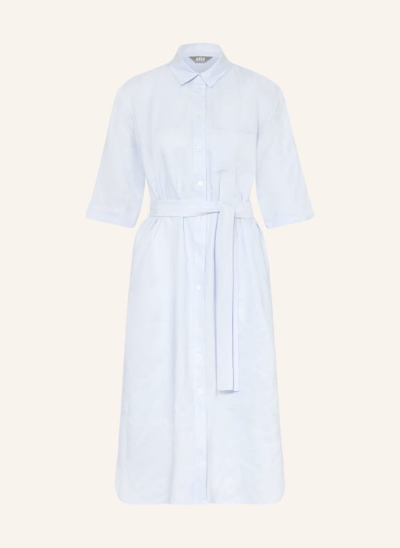 MM by Max Mara Hemdblusenkleid TABELLA aus Leinen HELLBLAU