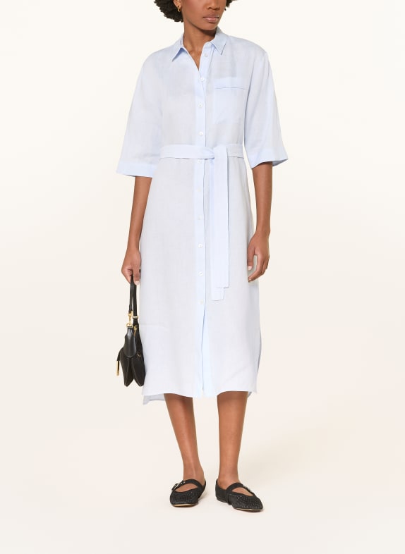 MM by Max Mara Hemdblusenkleid TABELLA aus Leinen HELLBLAU