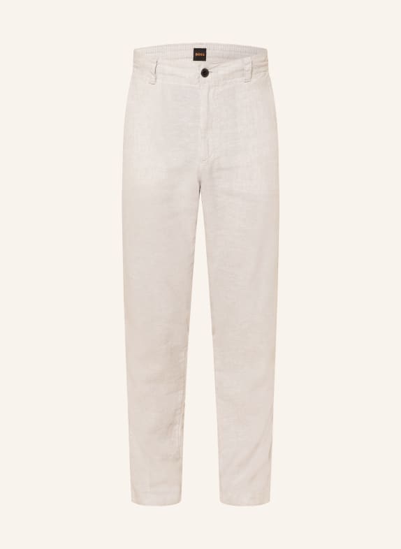 BOSS Leinenchino SANDERSON Regular Fit HELLGRAU