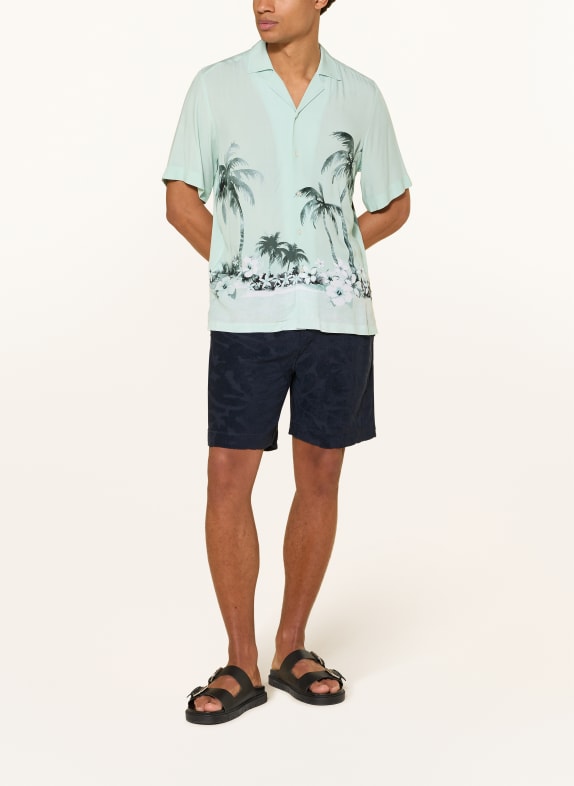 BOSS Resortskjorte RAYER Comfort Fit MINT / MØRKEGRØN / HVID