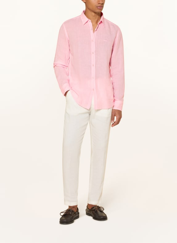 BOSS Linnedskjorte RELEGANT Regular Fit ROSÉ