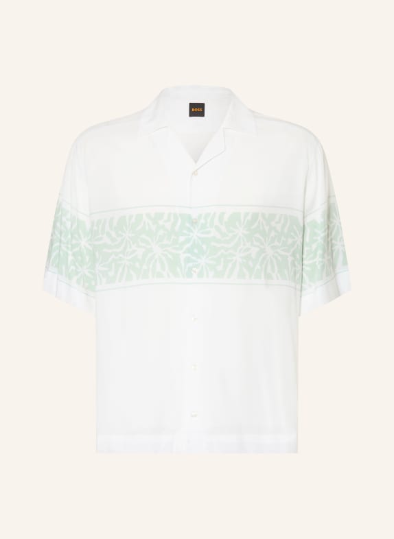 BOSS Resorthemd LAPISY Relaxed Fit WIT / MINT