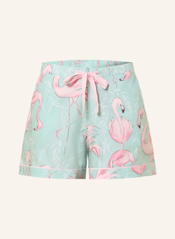 cyberjammies Slaapshort FRANCESCA TURQUOISE / ROZE / WIT