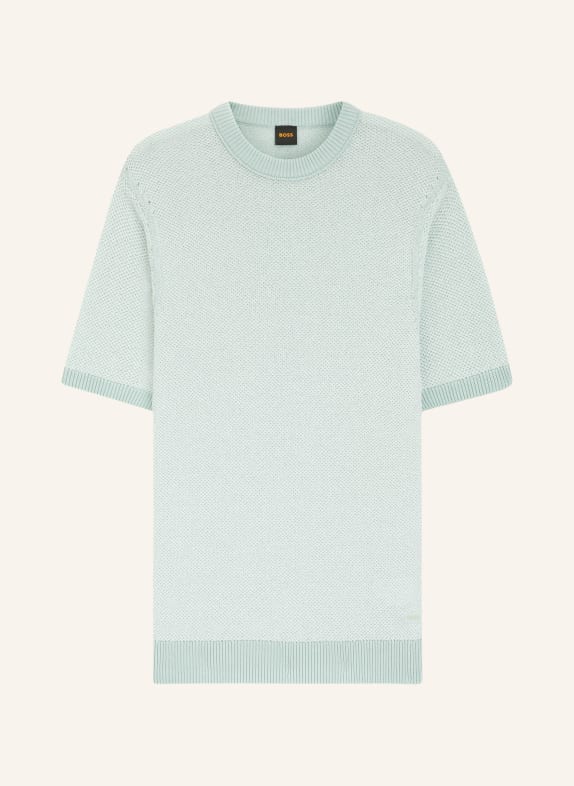 BOSS Gebreid shirt KANTONIO TURQUOISE