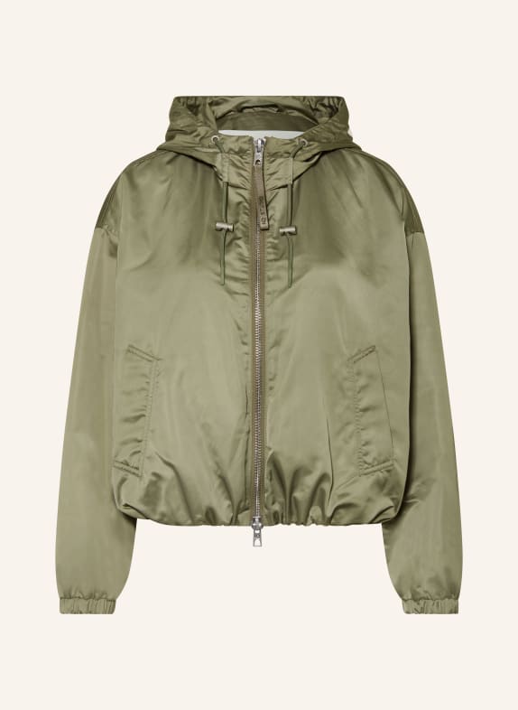 IQ STUDIO satin jacket OLIVE