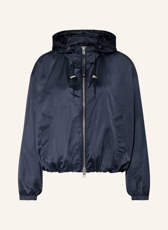 IQ STUDIO satin jacket DARK BLUE