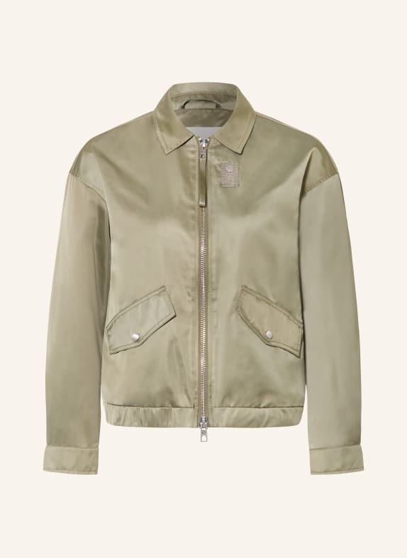 IQ STUDIO satin jacket KHAKI