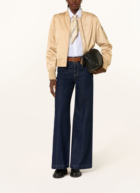 IQ STUDIO Satijnen blouson CAMEL