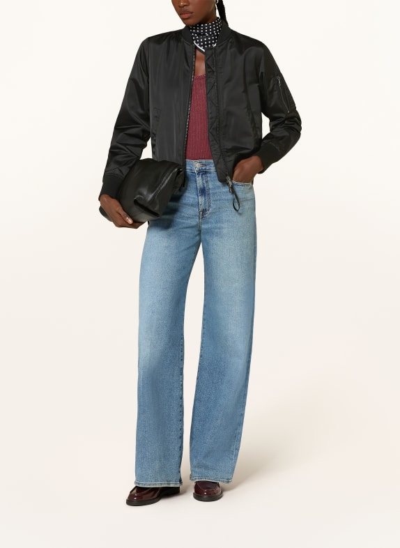 IQ STUDIO satin jacket BLACK