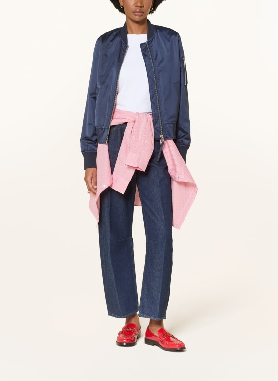 IQ STUDIO Satijnen blouson DONKERBLAUW