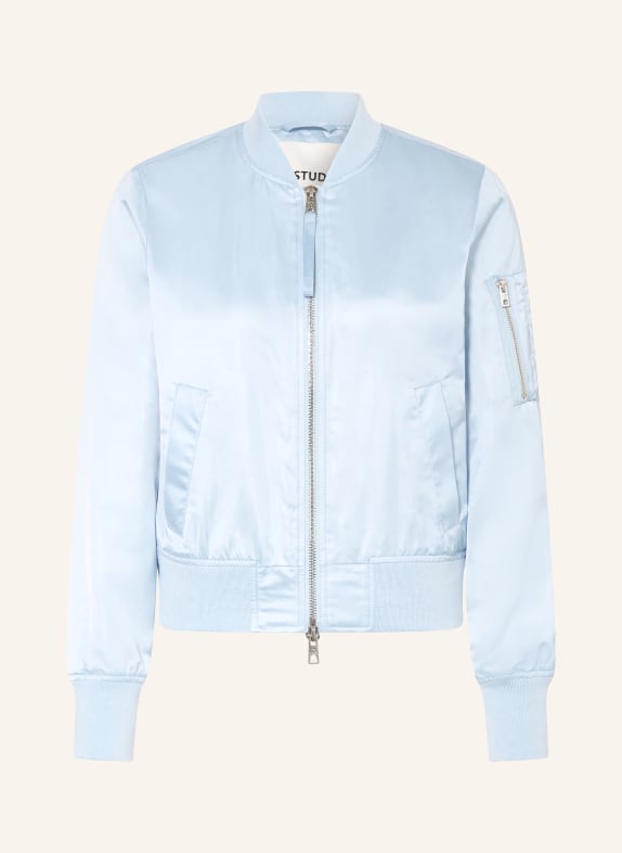 IQ STUDIO satin jacket LIGHT BLUE