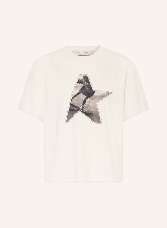 GOLDEN GOOSE T-shirt JOURNEY ÉCRU / GRIS