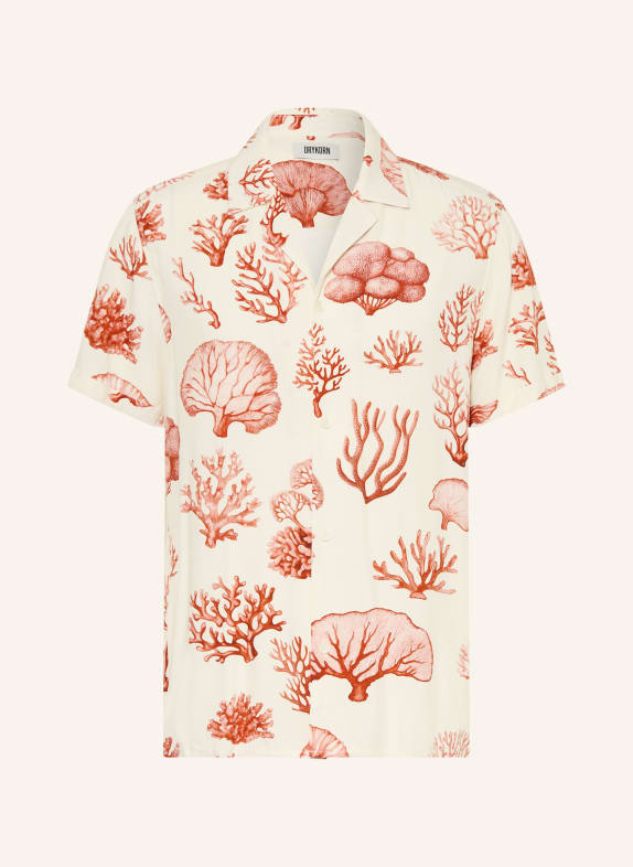 DRYKORN BIJAN Regular Fit Resort Shirt CREAM / DARK ORANGE