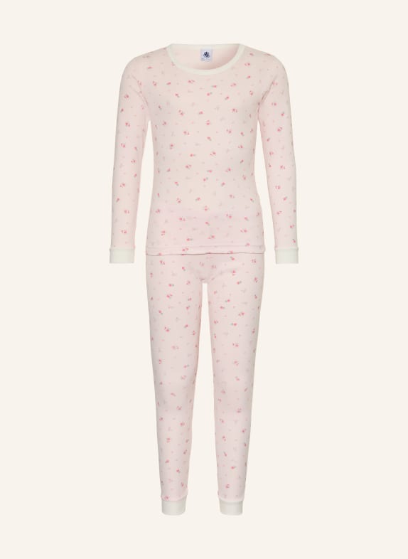 PETIT BATEAU Schlafanzug HELLROSA / HELLROT / PETROL