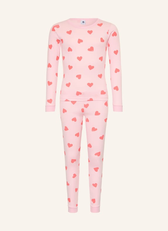 PETIT BATEAU Schlafanzug ROSA / ROT