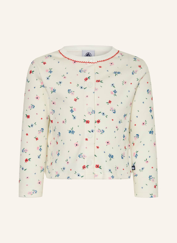 PETIT BATEAU Jerseyjacke WEISS / ROSA / DUNKELBLAU