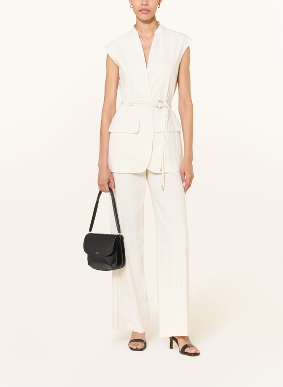 MARC CAIN Blazerweste mit Leinen 112 bright ecru