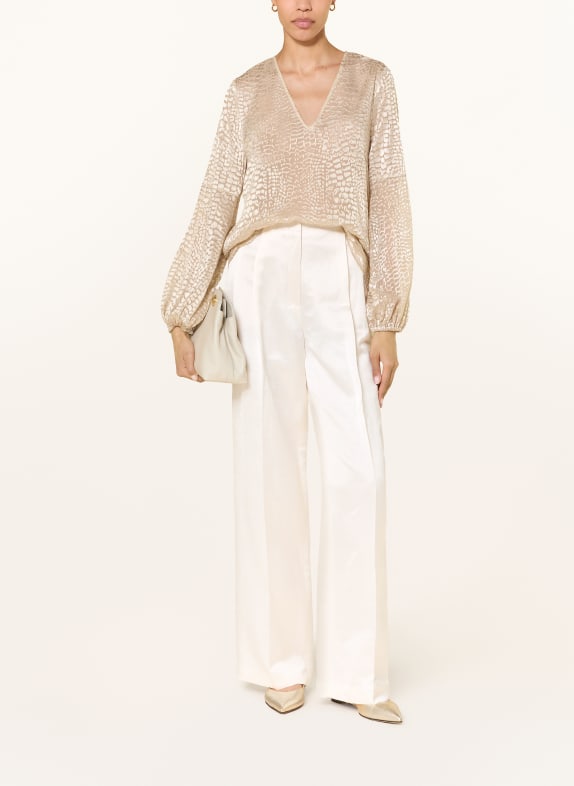 MARC CAIN Marlene-broek WICHITA met linnen 112 bright ecru