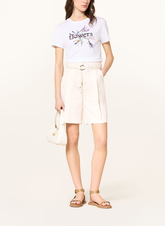 MARC CAIN Shorts WARANGAL mit Leinen 112 bright ecru