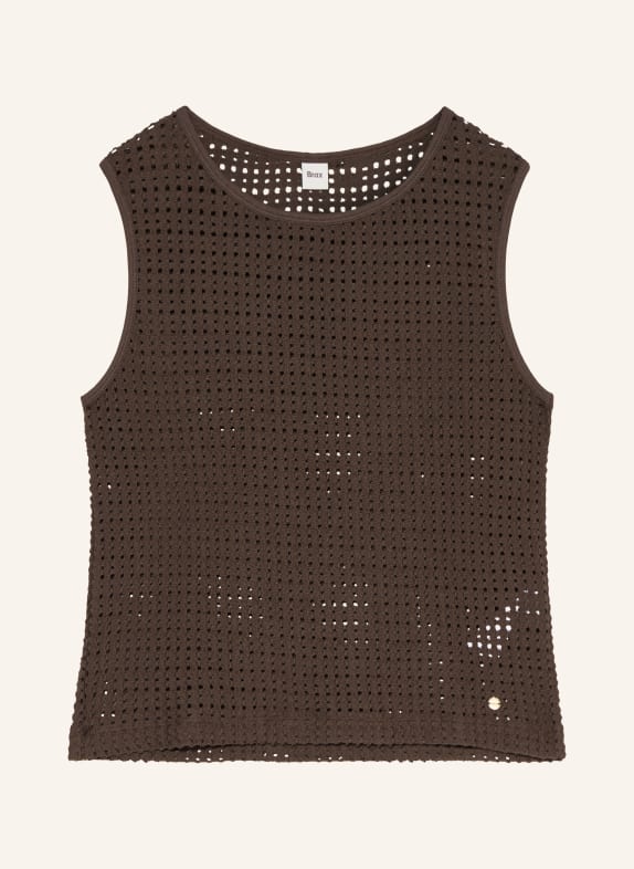BRAX Gebreide top INA MARRON FONCÉ
