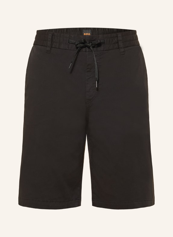 BOSS Chinoshort met taps toelopende pasvorm ZWART